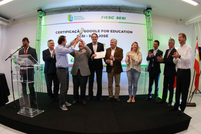 Escola do SESI é a segunda entidade da FIESC a ser certificada pelo Google. Foto: Filipe Scotti