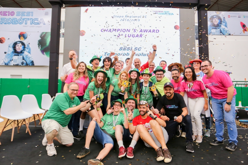 Tecnorob, de Brusque, conquistou o segundo lugar no torneio. Foto: Rodrigo Parucker/Grazieli Scottini