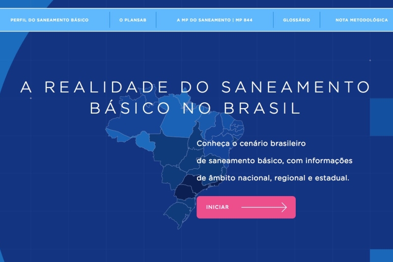 Plataforma interativa mostra o perfil do saneamento básico no Brasil e nos estados