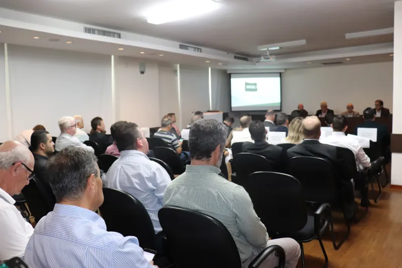 Reunião da Câmara de Transporte e Logística, na Portonave (foto:Melissa Aragão de Souza/Portonave)