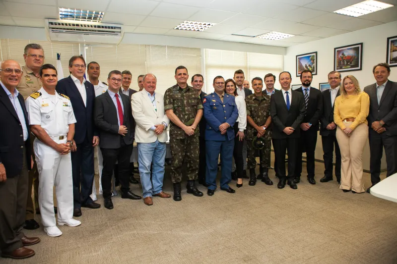 Espaço na FIESC oferece estrutura para atendimento às indústrias que buscam aproximação com as demandas das Forças Armadas (foto: Filipe Scotti) 