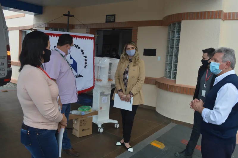 Hospital São Vicente de Paulo, de Mafra, também foi favorecido. Foto: Dominnus Comunicação