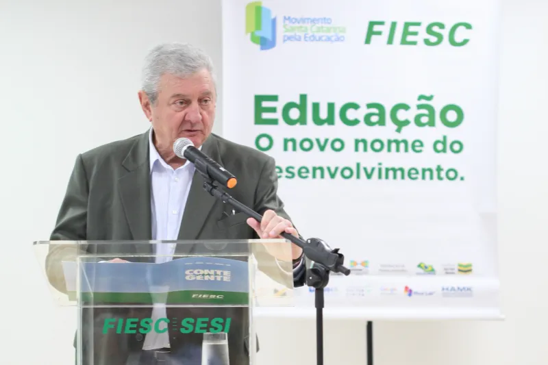 Em evento realizado pela FIESC em Ibirama, em 2018. Foto: Filipe Scotti 
