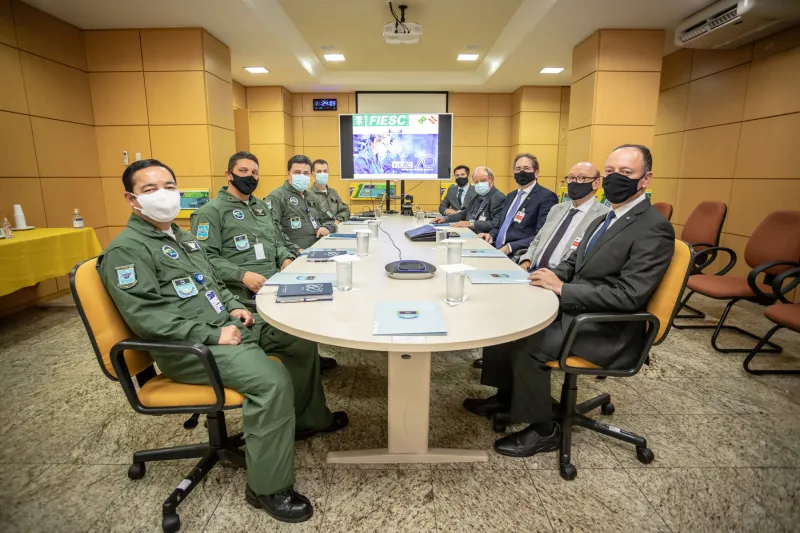 Nesta quarta-feira (13), FIESC visita Aeronáutica. (Foto:Soldado Wilhan Campos/CECOMSAER)