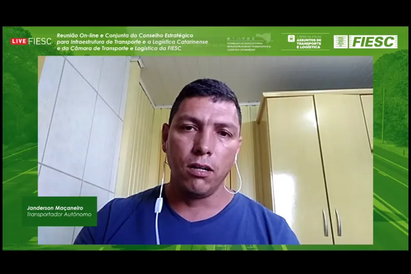 Transportador autônomo Janderson Maçaneiro (reprodução)