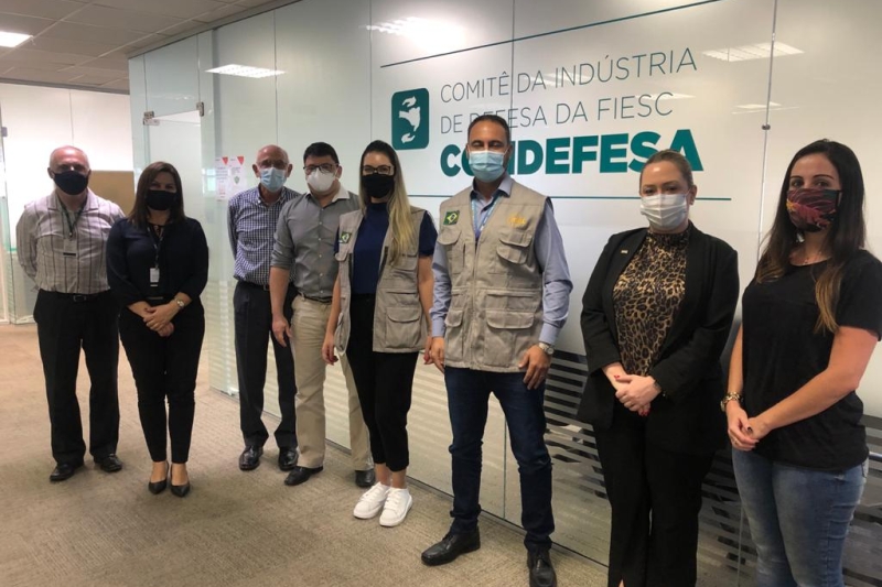 Visita a empresas de SC contou com o apoio do Comdefesa, da FIESC