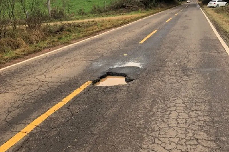 SC-452 em Monte Carlo, no km 34,8 (foto: Ricardo Saporiti)