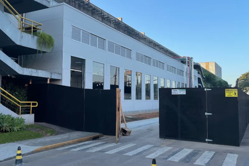Obras em andamento na unidade de Joinville (foto: divulgação Nidec)