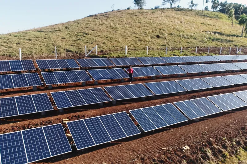 Usina solar de Roleli Marcon. Foto: Divulgação