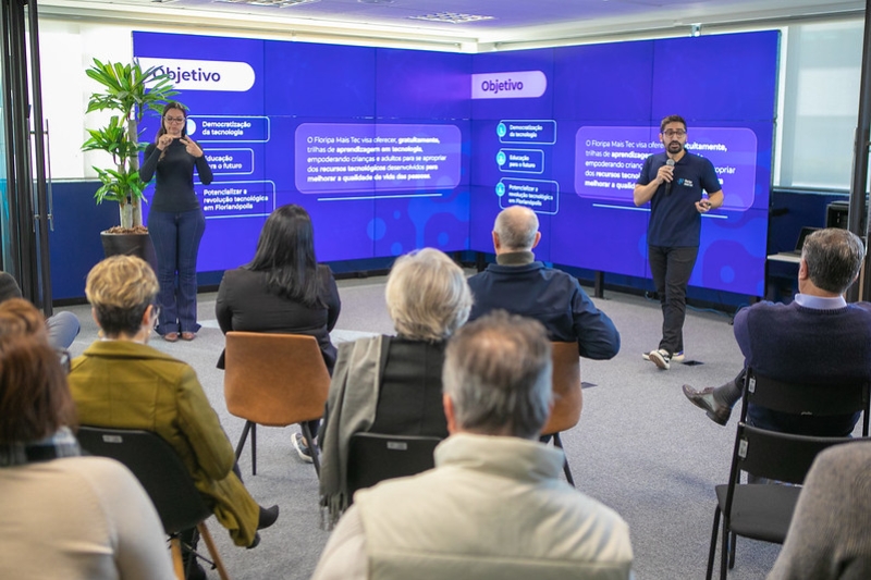Henrique Blanck, head do LAB 365 do SENAI, detalhou o programa. Foto: Filipe Scotti