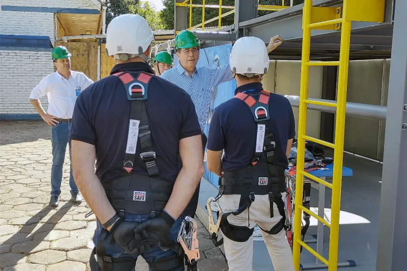 Plataformas para treinamento em NR (foto: Roberto Ruschel)