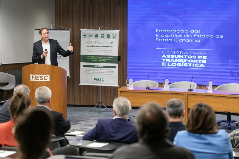 Presidente da FIESC, Mario Cezar de Aguiar (foto: Filipe Scotti)