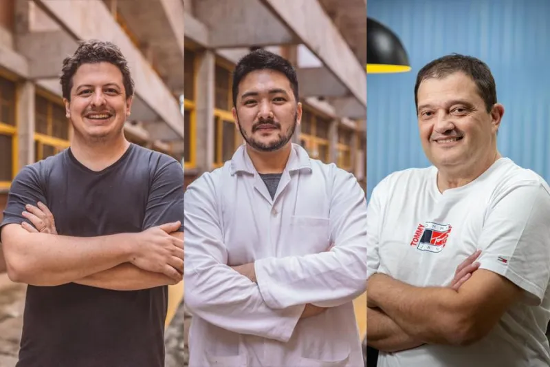 Eduardo Sydney (CEO), Leandro Oshiro (CPO) e Antônio De Francisco (CSO)