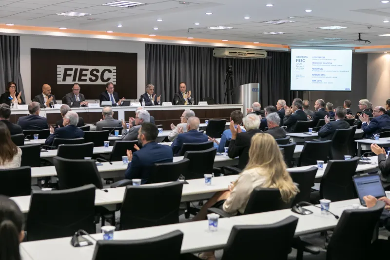 Anúncio ocorreu na reunião de diretoria da FIESC nesta sexta-feira, dia 19. Foto: Filipe Scotti