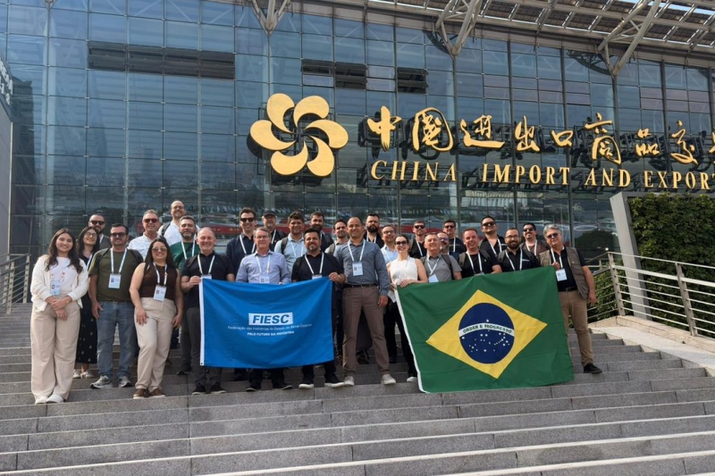 Grupo brasileiro que participa da Canton Fair