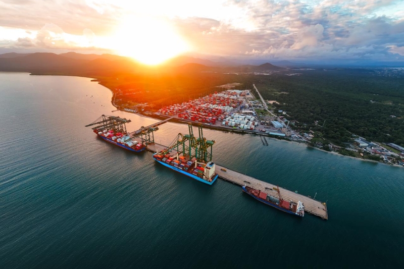 Exportações catarinenses somam US$ 10,1 bi de janeiro a outubro. (foto: Porto Itapoá/Divulgação)
