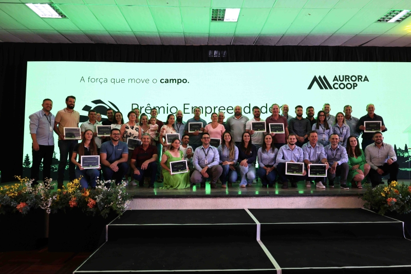 Cerimônia foi realizada no Clube Caça e Pesca, em Chapecó. Foto: Divulgação/Aurora