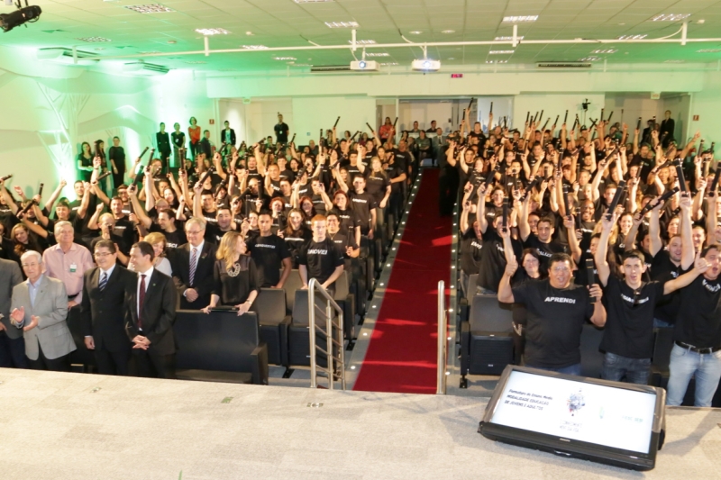 Esta foi a primeira solenidade de formatura de jovens e adultos promovida pela FIESC a nível estadual. Foto: Marcus Quint